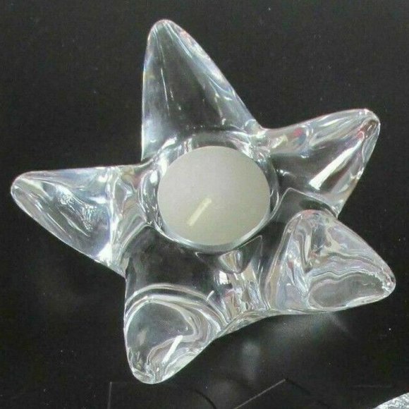 ORREFORS CRYSTAL SEA STAR FISH ✅ VOTIVE CANDLE HOLDER ~ Mint ~ - Picture 1 of 3